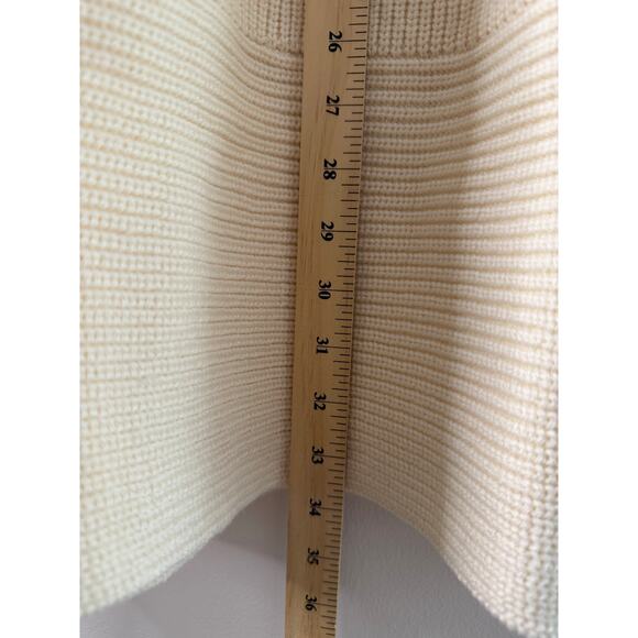 NWT Pomander Place Cream Ribbed Ainsley Knit Effortless Preppy Sweater Dress L - Picture 10 of 10